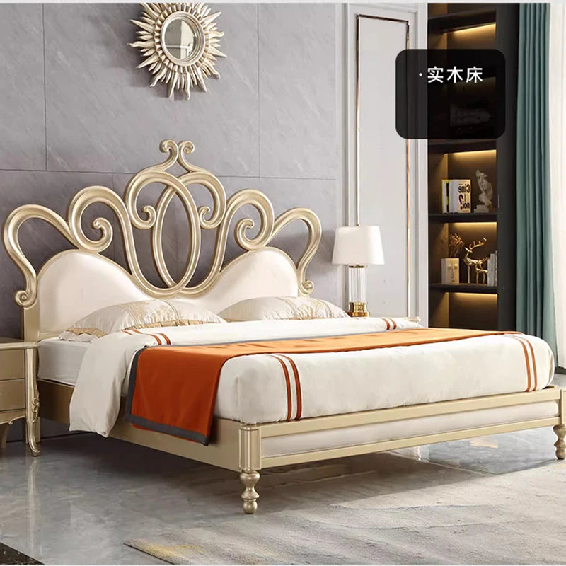 Queen Size Bed Frames Bedroom Furniture Luxury Twin Base Modern Family Home Double Bedframe Cama De Casal Beds Upholstered WW