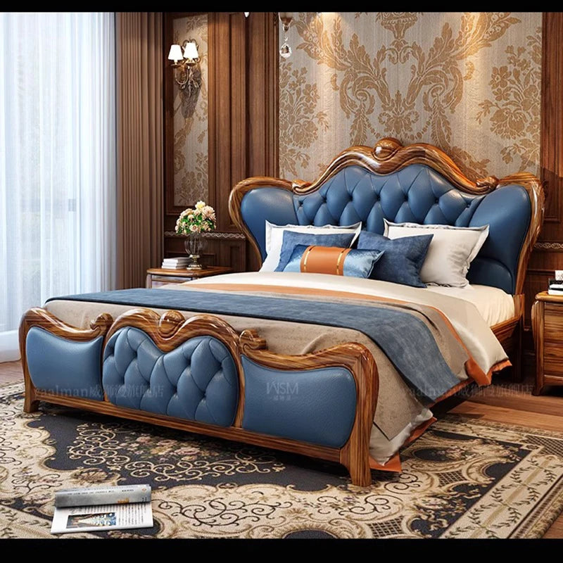 Home Furniture Modern Beds Queen Size Frames Frame Bedroom Luxury Double Family Single Base Camas De Dormitorio Upholstered WW