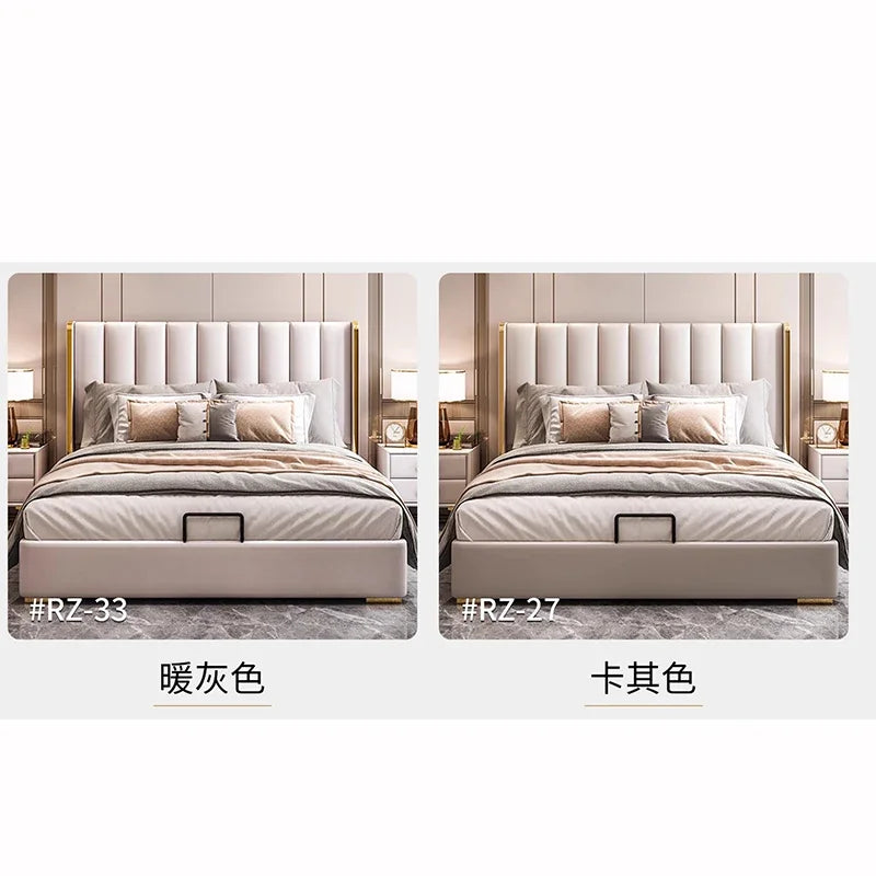 Luxury Modern Bed Frame Queen Upholstered Base Single Bedroom Furniture Beds Bedframe Double Home Cama De Casal Size Frames WW